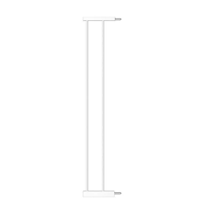 WAOWAO Triple Lock Baby Gate Extra Wide Pressure Mounted Walk Through Swing Auto Close Safety Black Metal Dog Pet Puppy Cat for Stairs,Doorways,Kitchen 25.59"-81.49" inch(White, 4.72"/12cm)