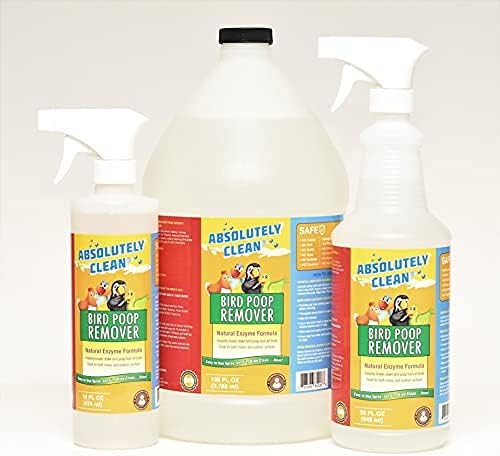 Absolutely Clean Amazing Bird Poop Remover - Just Spray/Wipe - Safely & Easily Removes Bird Messes - Use Indoor/Outdoor - Made in The USA