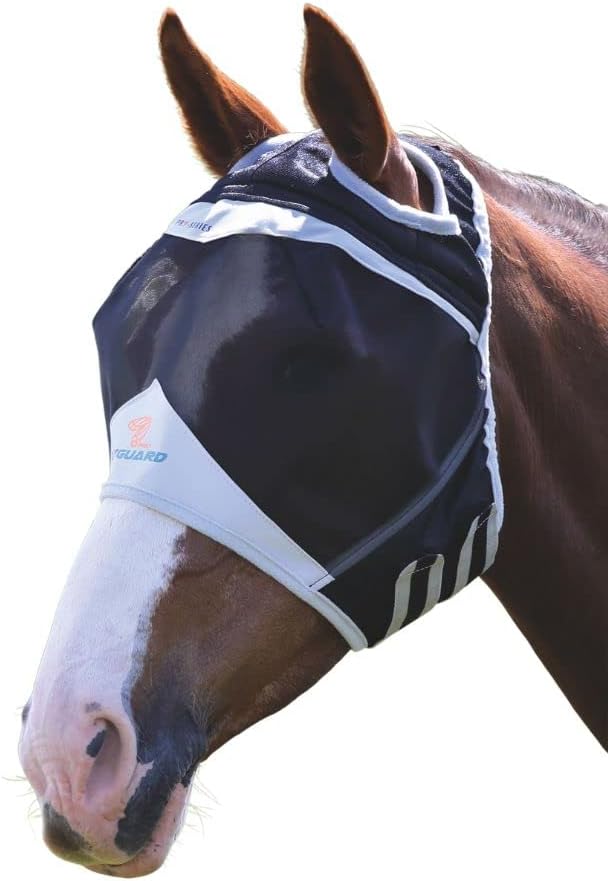 Shires Fly Guard Fine Mesh Horse Fly Mask with Ear Holes