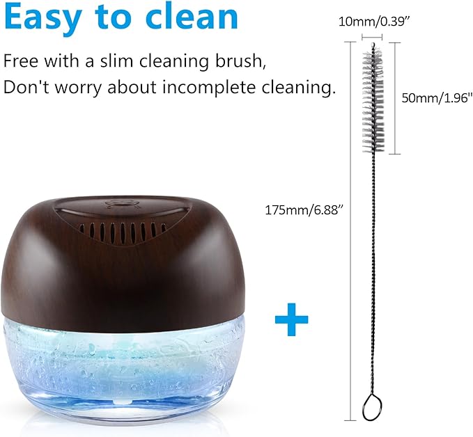 Purifier Air Washer, Air Fresher Aroma Diffuser for Home, Office, Air Purifier with Night Light (Brown)