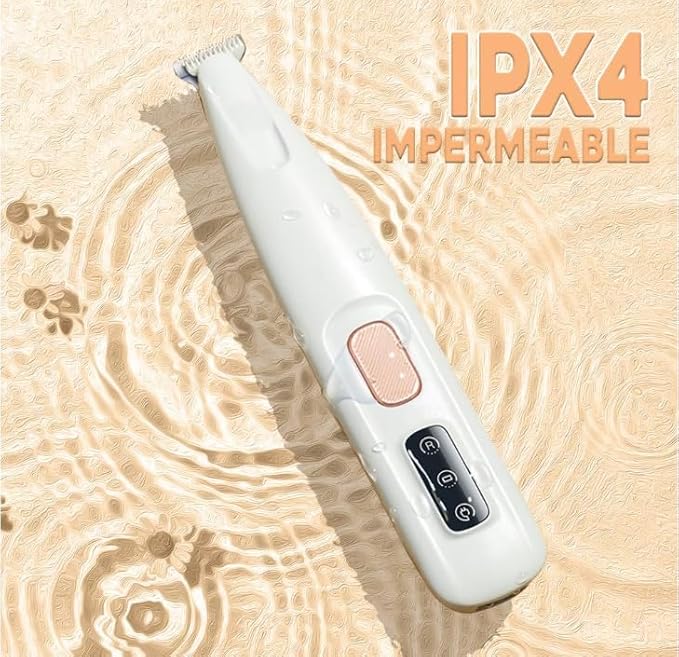 Pet Micro Precision Paw Trimmer, Upgrade Multifunctional Pet Hair Clippers Waterproof Rechargeable Pet Shaver with LED Light, Pet Paw Trimmer for Paws Eyes Ears Face Rump (1 Set)