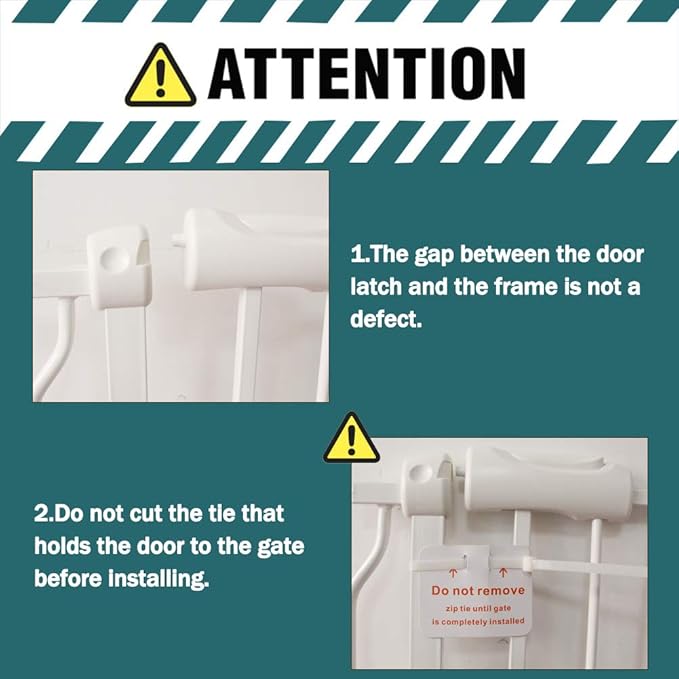 ALLAIBB Extra Wide Pressure Mounted Baby Gate Walk Through Child Kids Safety Toddler Tension White Long Large Pet Dog Gates with Extension for doorways Kitchen and Living Room (71.65-76.38"/182-194cm)