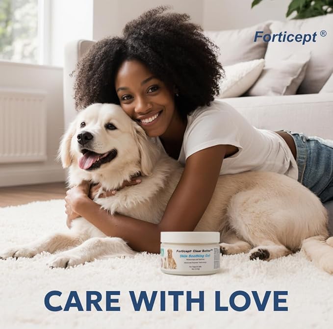 Forticept Clear Butter Dog Hot Spot Treatment Hydro Gel, Heals Dog Wound, Helps with Skin Yeast Infections, Ringworm, Insects Bites, Cuts, Rashes, Skin Allergy, 4 Ounces