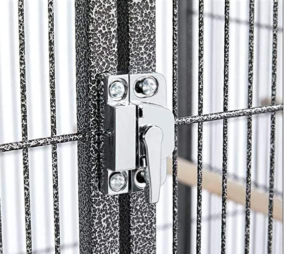 Combo Breeding Stacker Center Divided Breeder Bird Flight Double Rolling Cage with Side Breeding Nest Door (Black Vein, Triple Stack)