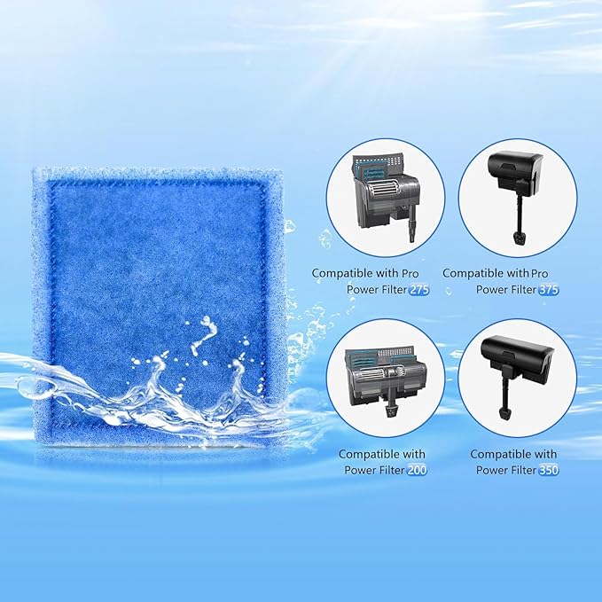 9 Pack Aquarium Rite-Size C Filter Cartridges Compatible with PRO Power Filters 275/375,Power Filters 200/350