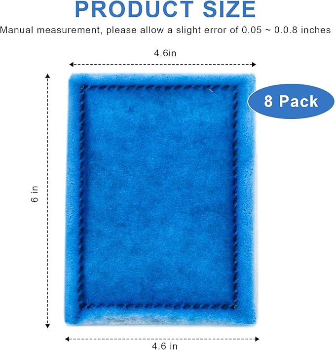 8 Pack Aquarium Filter Cartridge Replacement Rite-Size B Filter Cartridges Compatible with MarineLand Penguin PRO Power Filters 100/125/175 /150, for Aqua-Tech(EZ-Change #2) 10-20 Gallon Power Filters