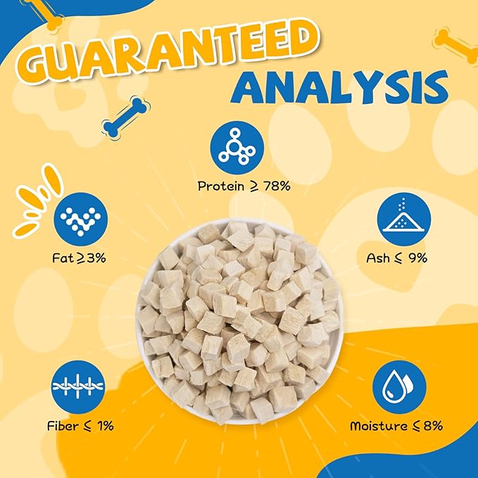 gazeupon Freeze Dried Chicken Treats for Dogs & Cats, Single Ingredient Natural and Healthy Training Treats & Food Topper, High Protein Dog Snacks,10.58 oz