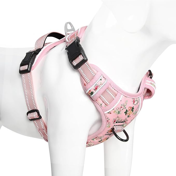 Timos Dog Harness,NO Need Go Over Dogs Head 3 Snap Buckles Pet Harness with 2 Leash Clips,Adjustable Soft Padded No-Pull,Reflective No-ChokeOxford Vest for Small Medium Large Dogs,X-Large (Pack of 1)