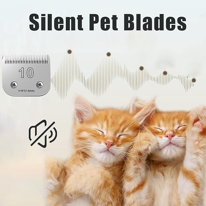 2PCS 10 Blades Dog Grooming Blades Compatible with Andis Dog Clippers,Dog Clipper Blades Compatible with Oster A5,Wahl km10 Dog Clippers for Animal Dog Cat Horse,Stainless-Steel Blade Sharp