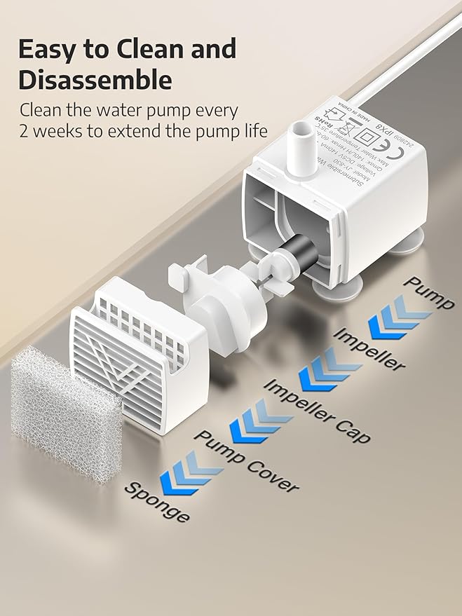 3.4Gal Dog Water Fountain for Large Dogs, Extra Large Stainless Steel Pet Water Fountain, Round Dog Water Bowl Dispenser with Metal Handle, Water Level Window for Multi Pet Home(Water Pump)