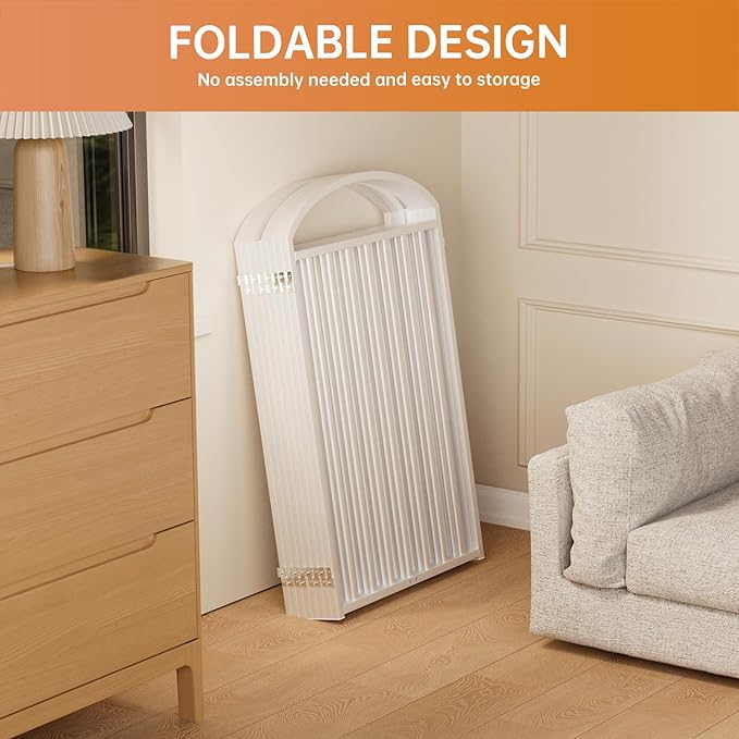 8 Panles Full Matel Freestanding Dog Gates with Door, 192"Extra Wide 36"Tall Free Standing Dog Pet Gate for Indoor & Outdoor. Foldable Pet Fences for Doorways, House, Stairs, Porch, Deck, Yard