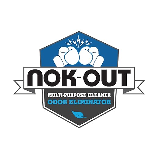 NOK OUT Odor Remover, Pet Deodorizer and Cleaning Spray, Made in the USA, 32 Fluid Ounce Spray and 1 Gallon Set