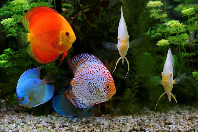 Aquatic Foods Inc. Brine Shrimp Flakes for Freshwater Cichlids, Angels, Tetras, Guppies, Marine Tangs, Butterflies, Angelfish, Anthias, Clown Fish. WL…3-lbs Poly Bag