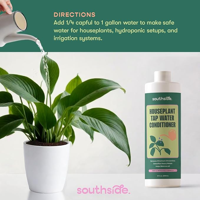 Tap Water Conditioner for Houseplants & Hydroponics - Remove Chlorine, Chloramines & Heavy Metals, Buffers pH - 8 Oz