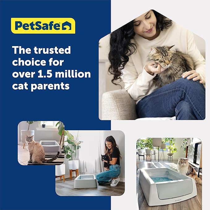 PetSafe ScoopFree Disposable Crystal Cat Litter Tray - Easy Cleaning Box - Refill Tray for Electric Litter Box - Fresh Scent - 4.3 lb Bags - 3 Pack