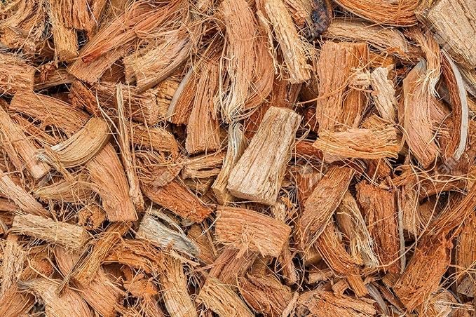 Organic Coco Chips for Plants (40lbs) - Coco Coir Chips - Coconut Husk Chips for Potting Soil, Garden Soil, & Seed Starter Soil - Coconut Mulch for Garden - Compressed Coconut Chips for Plants