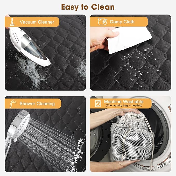 MIXJOY XL Dog Back Seat Extender for Truck, Hard Bottom Dog Car Seat Cover for Back Seat, Waterproof Dogs Backseat Cover for Crew Cab Truck and Large SUV, Waterproof Backseat Dog Hammock for Truck
