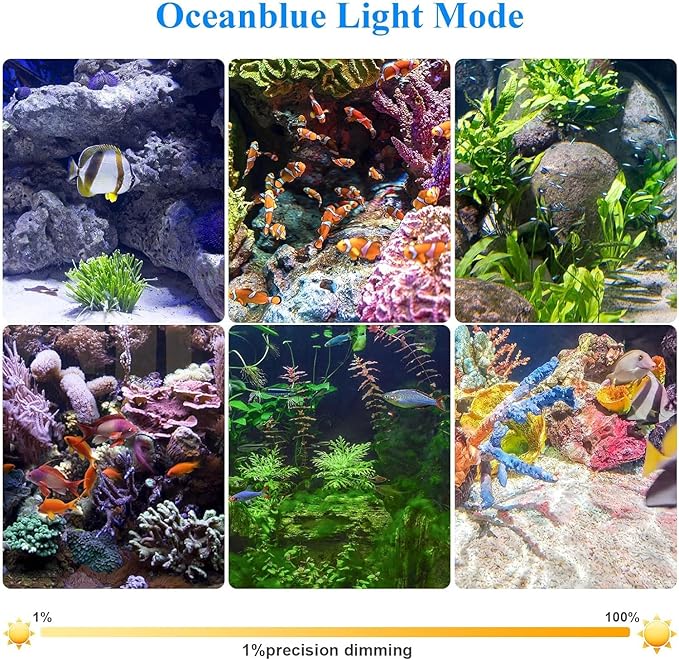 35W LED Aquarium Light for Plants,Full Spectrum Fish Tank Light with Timer,24/7 Lighting Cycle,Daylight Moonlight Mode Aquarium LED Light for 24"-30" Freshwater Planted Tank