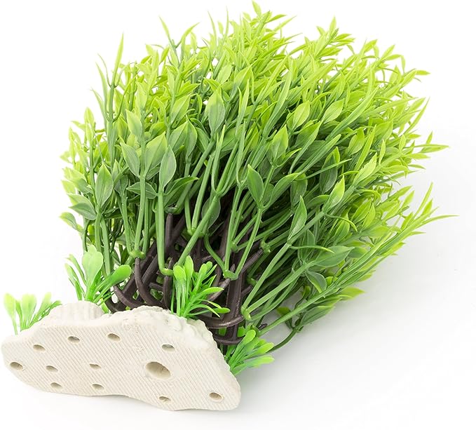 BEGONDIS Aquarium Decorations Fish Tank Artificial Green Water Plants Made of Soft Plastic