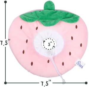 ANWA Adjustable Cat Cone Collar Soft, Cute Cat Donut Collar After Surgery, Kitten Recovery Cones to Stop Licking