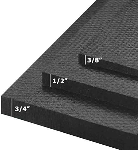 American Floor Mats - Heavy Duty Stall Tiles - Stable/Horse Tiles - Thick, Durable Rubber Flooring Solid Black 8' x 12' Set 3/4" Thick (24 Tiles Total)