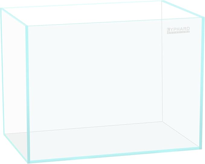 2.5 Gallon Rimless Aquarium Tank, Ultra Clear Low Iron Nano Fish Tank for Betta Shrimp, L11.8×W5.5×H9.8 Glass Thickness 5mm with EVA Foam Leveling Mat