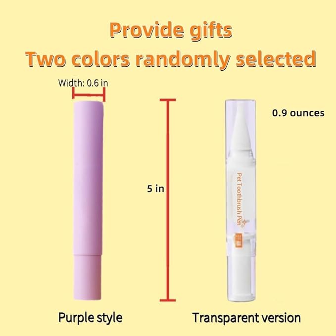 Pet Toothbrush Pen & Oral Repair Gel for Dogs & Cats – Teeth Cleaning Pen, Natural Plant Substance Tartar Remover for Repairing Pets' Teeth (3pcs)