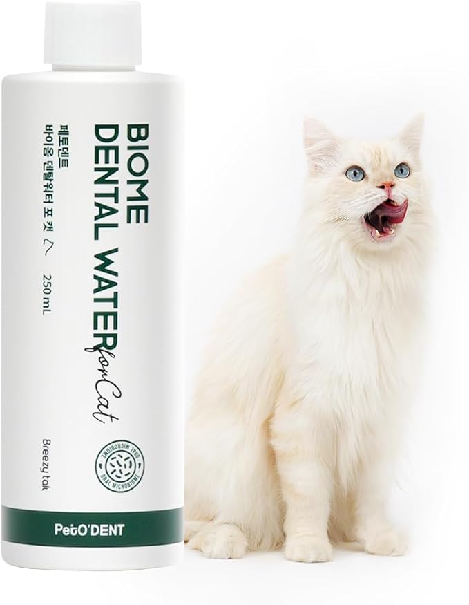 PetO'Dent Dental Water Additive for Cats, Irresistible & Gentle Formula, Hydration, Oral Health, Instant Fresh Breath, Tartar Control, Healthy Gums, 8.45 fl oz/250ml