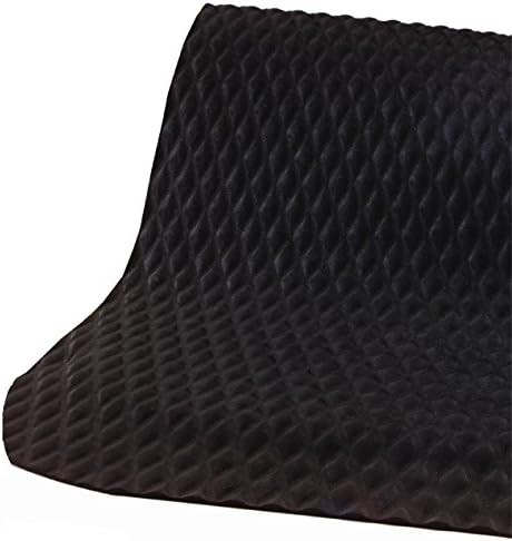 American Floor Mats Hog Heaven 5/8 inch Black & Yellow Border 4' x 12' Nitrile Backed Anti-Fatigue Comfort Mat