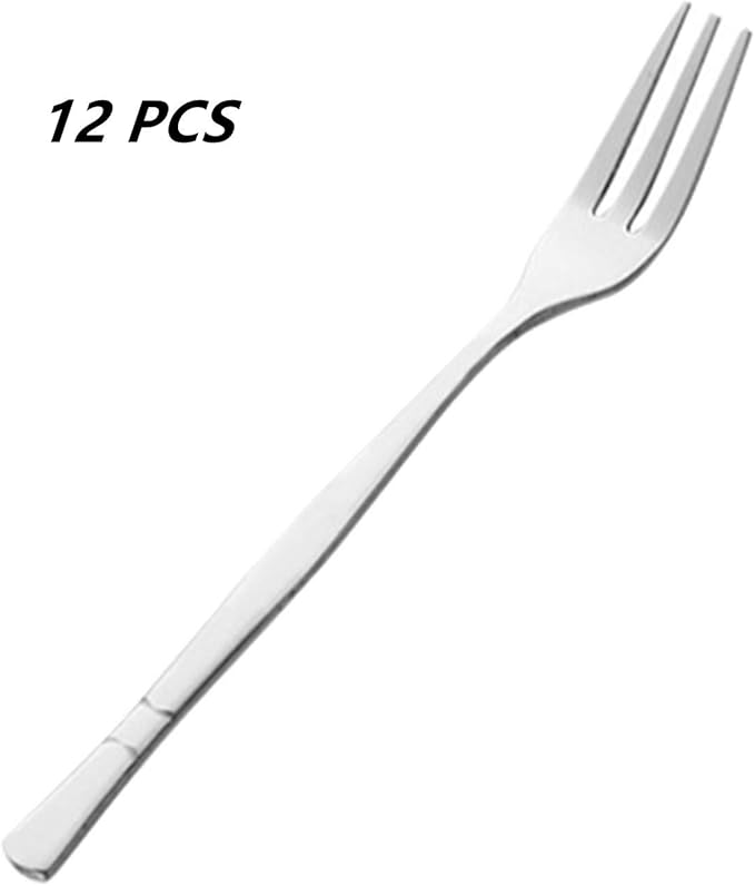 Crab Stainless Steel Forks,Escargot Fork 3 Prong Tasting Appetizer Forks Portable Cocktail Salad Fruit Forks for Party Travel,Set of 12, 5 Inches (12 Pcs)