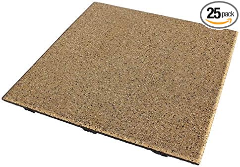 American Floor Mats - Extreme Rubber Gym Tiles - 1 Inch Thick Colorful Rubber Gym Tiles - Superior Shock and Sound Absorbing Tiles - Solid Black 25 Tile Pack (Covers 100 Sq Ft)