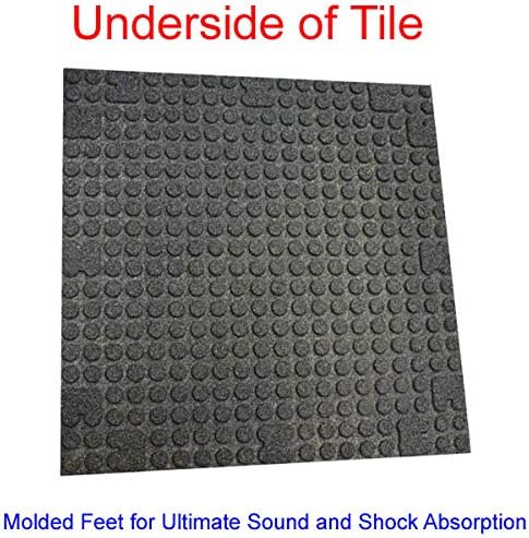 American Floor Mats - Extreme Rubber Gym Mats - 1 Inch Thick Colorful Rubber Mats - Superior Shock and Sound Absorbing - 10% Red, 100 Mat Pack (Covers 400 Sq Ft)
