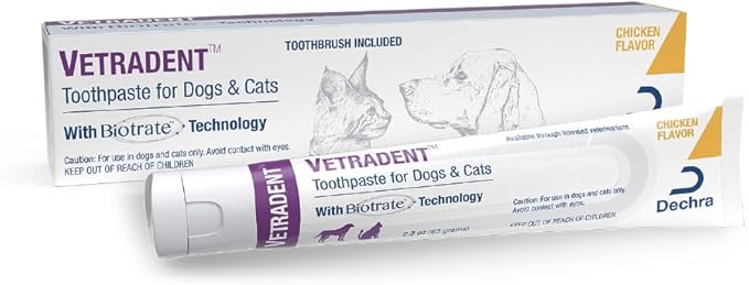 Toothpaste for Dogs and Cats (Double-Headed Toothbrush Included)