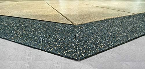 American Floor Mats - Extreme Rubber Gym Tiles - 1 Inch Thick Colorful Rubber Gym Tiles - Superior Shock and Sound Absorbing Tiles - 95% Blue 10 Tile Pack (Covers 40 Sq Ft)