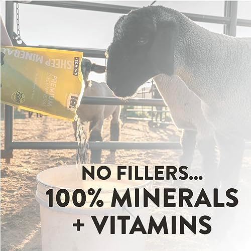 Redmond All Natural Sheep Mineral Supplement - Essential Trace Minerals for Overall Health and Growth Support - 5 lbs