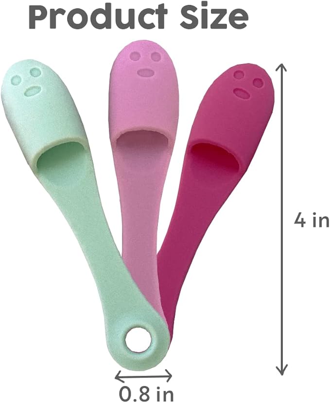 SIMENA Silicone Finger Brush for Dogs Teeth, Finger Tooth Brush for Cats, Puppy Toothbrush for Pet Dental Care, Finger Brush Suitable for Small Breeds, Puppies and Cats (Pack of 3)