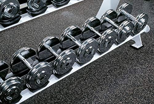 American Floor Mats 1/4in (7mm) Thick 10% Blue 4' x 50' Heavy Duty Rubber Rolls, Protective Exercise Mats, Home Gym Rubber Flooring