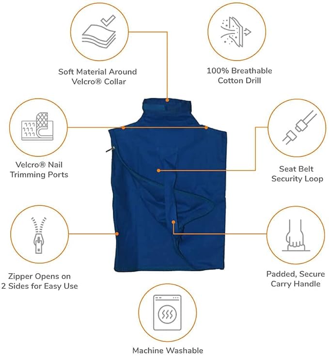 Cozy Comfort Carrier - Small Cobalt Blue Cat Carrier Soft for Grooming, Vet Visits, Medication Administration, Dental Care, Nail Trimming, and Car Travel