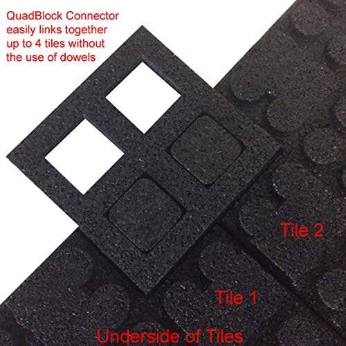American Floor Mats - Extreme Rubber Gym Tiles - 1 Inch Thick Colorful Rubber Gym Tiles - Superior Shock and Sound Absorbing Tiles - 35% Green/Grey/White 50 Tile Pack (Covers 200 Sq Ft)