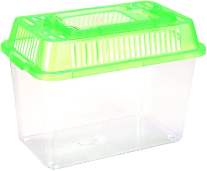 Betta Fish Tank LED Fish Tank Plastic Aquarium Gallon Fish Bowl Small Betta Tank Fish Box with Portable Goldfish Bowl Frog Suite Travel Green Portable Fish Tank Travel