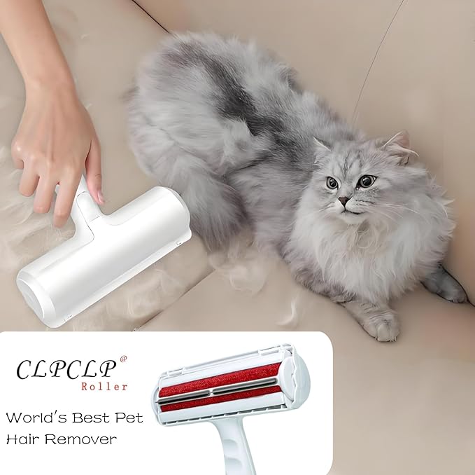Roller Pet Hair Removal Tool，Reusable Lint Roller - Cat and Dog Hair Remover for Furniture，Dog Brush for Shedding，Portable Multi-Surface Fur Removal Tool (Sofas,Carpets,Clothing,Bed Sheet)