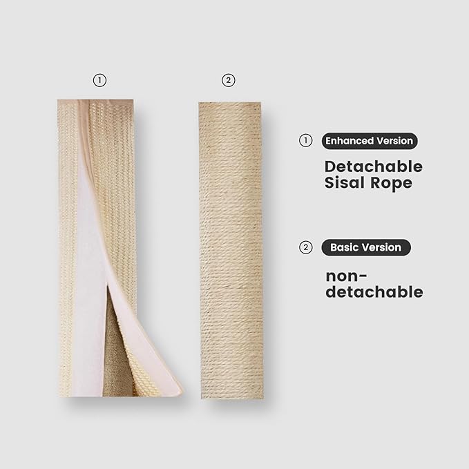 Gardner Pet 65in Heavy Duty Cat Tree Tower for Large Cats, Multi-Level Cat Furniture with Replaceable Sisal Scratching Post, Hammock | Extra-Large Platform & Condo (Upgraded Grey)