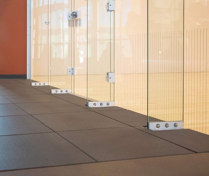 American Floor Mats - Extreme Rubber Gym Tiles - 1 Inch Thick Colorful - Superior Shock and Sound Absorbing - 95% Dark Greys - 2' x 2' Single Tile (Covers 4 Sq Ft)