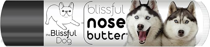 The Blissful Dog Husky Nose Butter for Dry, Cracked Skin, Lick-Safe Dog Nose Balm with Moisturizing Shea Butter, Almond, Olive, and Essential Oils, Pet Supplies, Uncented, 0.15 oz.