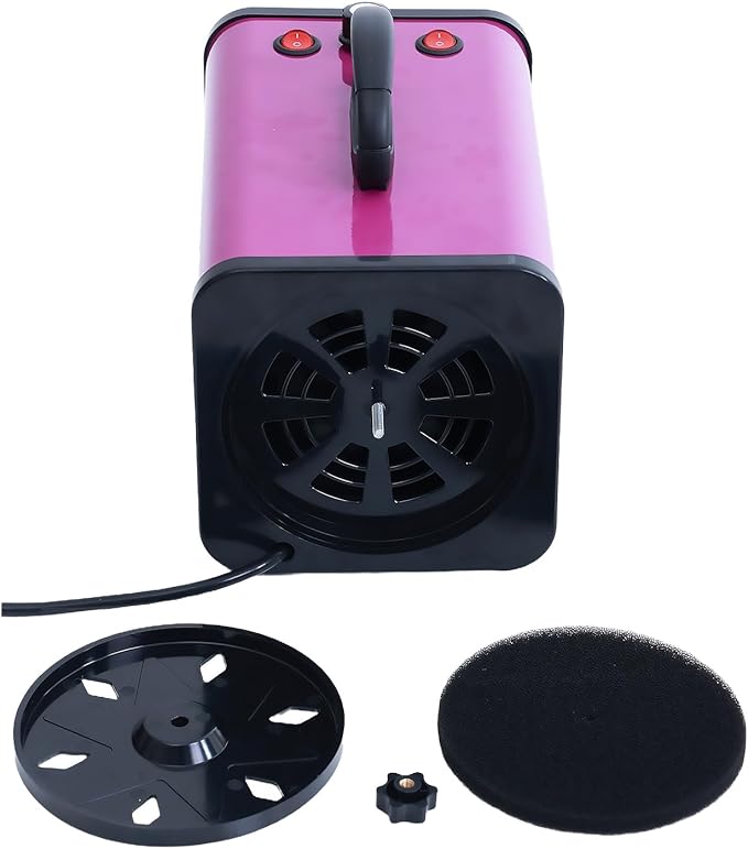 2400w 75m/s Dog Dryer for Pet Grooming, High Velocity Pet Hair Dryer with Heater, Adjustable Speed, 4 Nozzles and a Comb, Purple