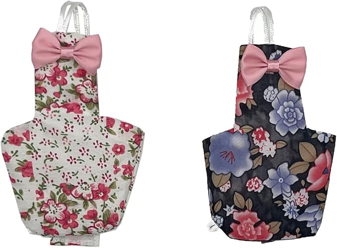 2 PCS Bird Diapers Flight Suite with Waterproof Inner Layer Pink&Balck Urine Wet Suit for Other Small Birds