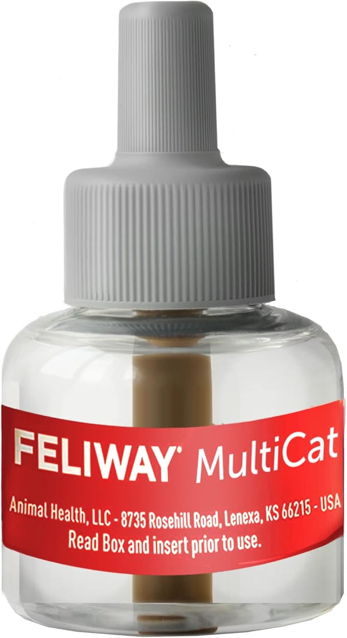 FELIWAY® MultiCat 30 Day Cat Calming Refill for Pheromone Diffuser, 48ml - 1x 30 Day - Helps Reduce Conflicts and Signs of Tension in Multi-Cat Households