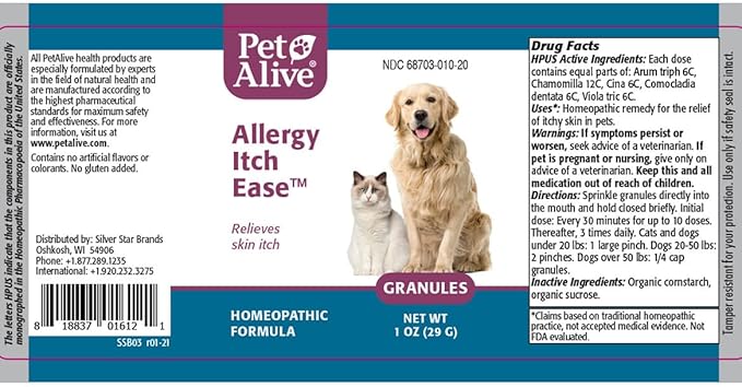 PetAlive Allergy Itch Ease Granules 2 Pack