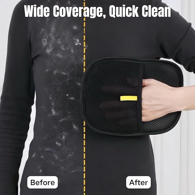 2PCS Pet Hair Removal Glove, 2025 Pet Hair Remover Electrostatic Gloves Washable Reusable Grooming Tool for Cats & Dogs Furniture Bed Sheets Couch Clothes Carpet Car Seat