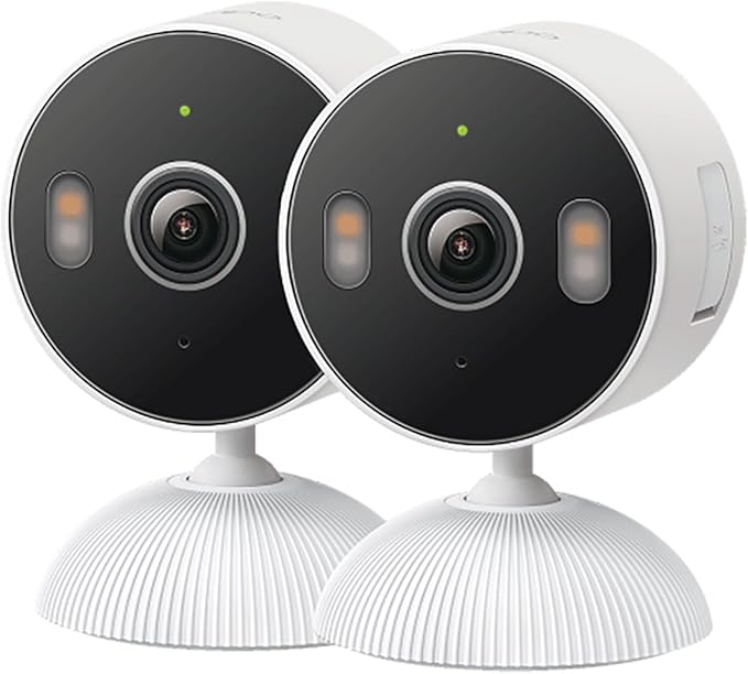 Tapo 2K 3MP Indoor/Outdoor Security Camera - Free Person/Motion/Baby Cry Detection, Color Night Vision, IP65 Weatherproof, SD/Cloud Storage, Works w/Alexa & Google Home, HybridCam (2-Pack)